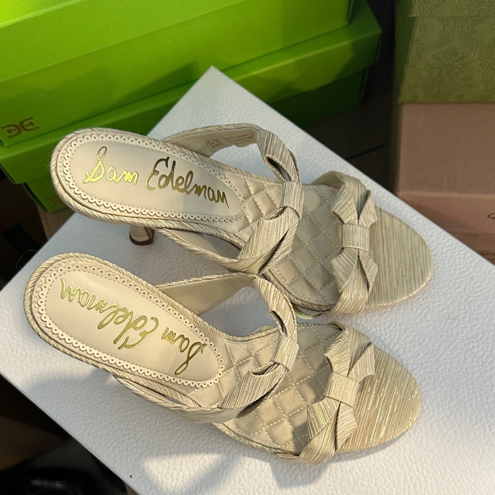 Sam Edelman Cream Heeled Sandals